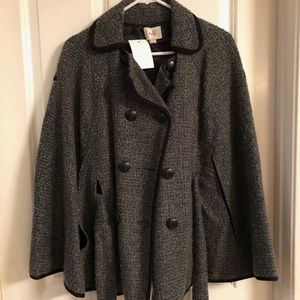 ECI Grey and Black Cape Jacket